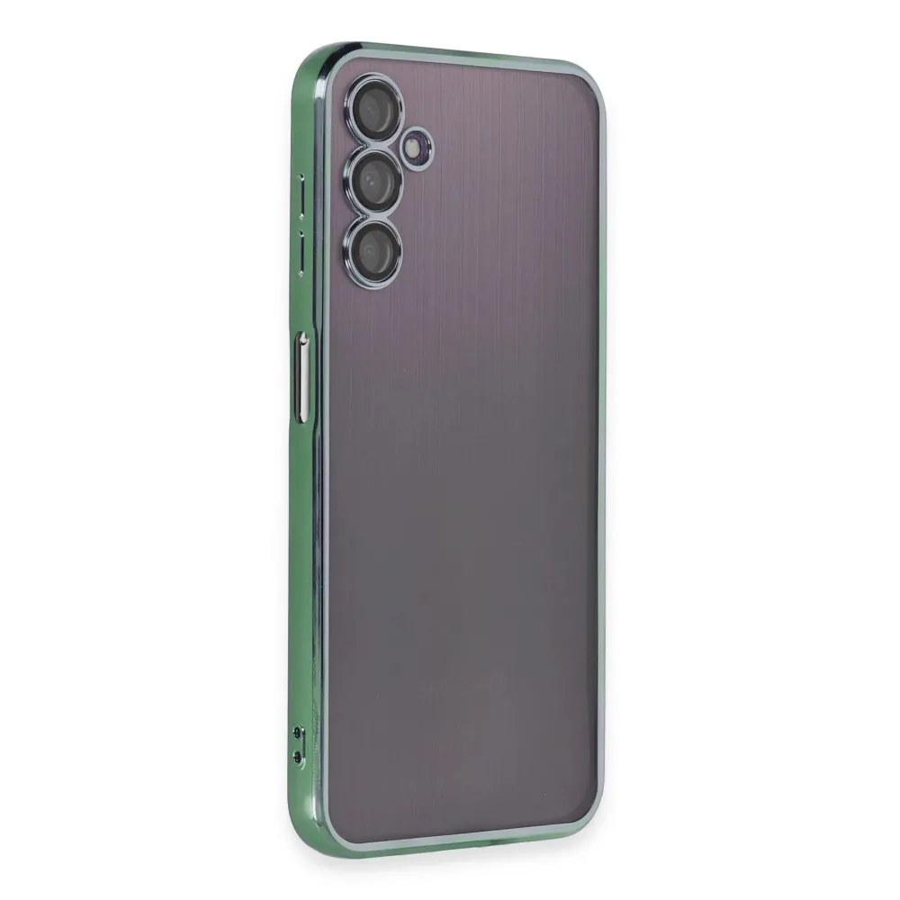 Newface Samsung Galaxy A14 4G Kılıf Razer Lensli Silikon - Yeşil