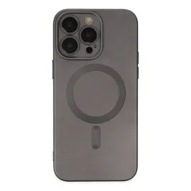 Newface iPhone 14 Pro Kılıf Moshi Lens Magneticsafe Silikon - Füme