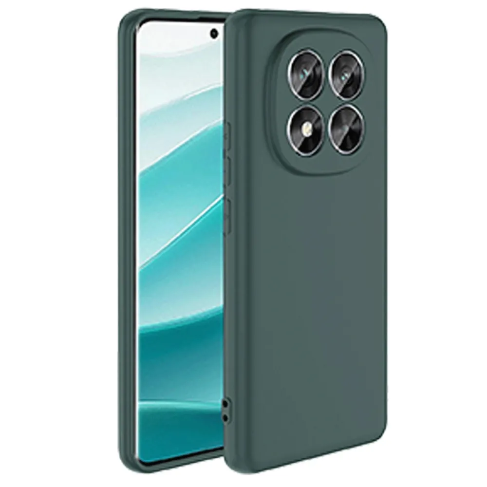 Newface Xiaomi Redmi Note 14 Pro 5G Kılıf Nano Içi Kadife Silikon - Koyu Yeşil