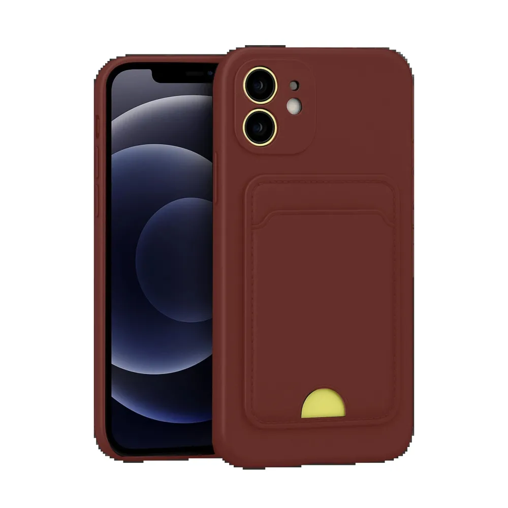 Newface Iphone 11 Kılıf Kelvin Kartvizitli Silikon - Bordo