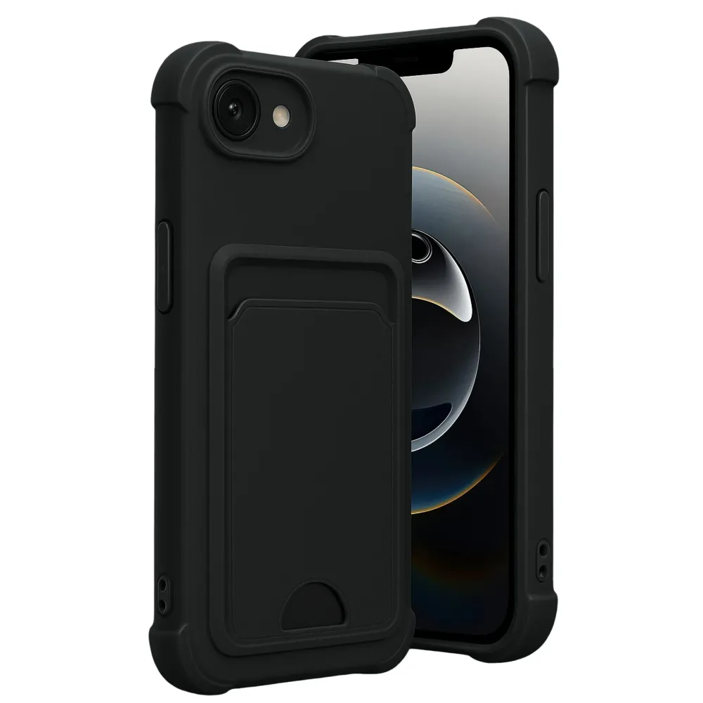 Newface Apple Iphone 16E Kelvin Kartvizitli Silikon - Siyah