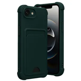 Newface Apple Iphone 16E Kelvin Kartvizitli Silikon - Koyu Yeşil