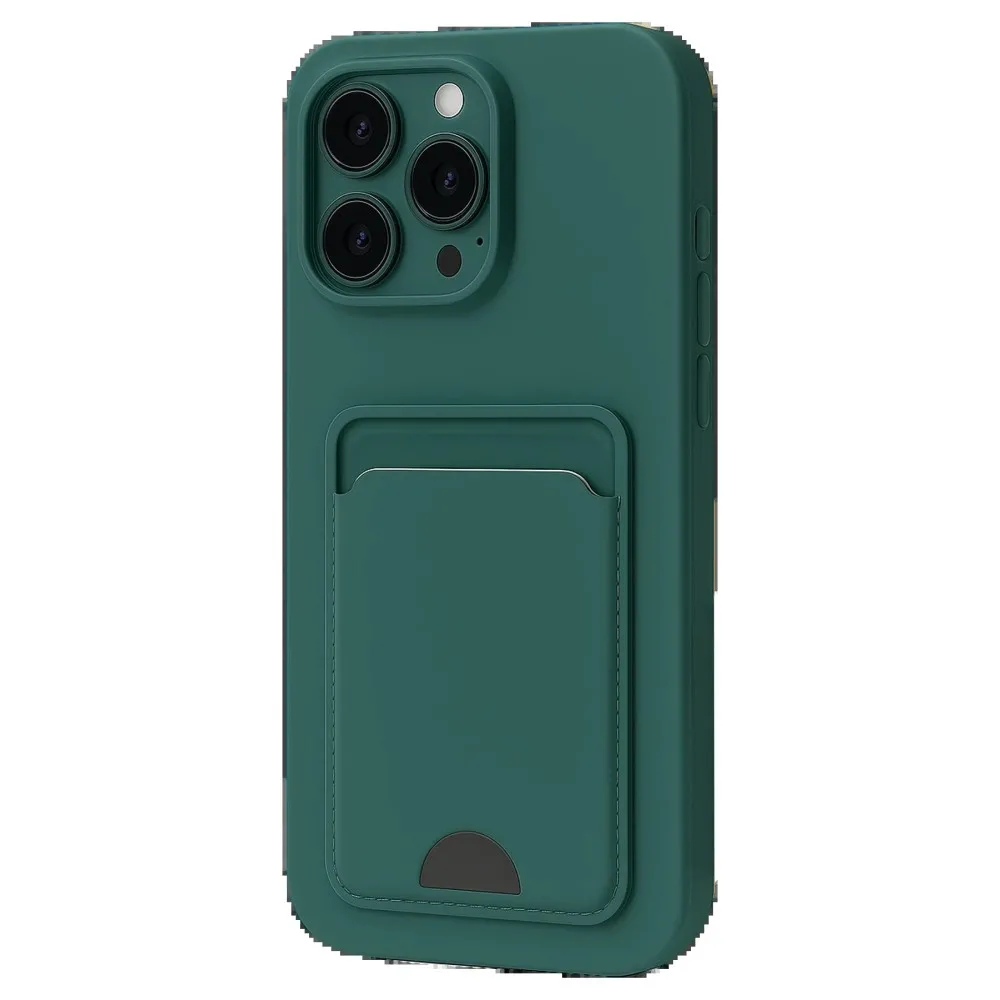 Newface Iphone 16 Plus Kılıf Kelvin Kartvizitli Silikon - Koyu Yeşil