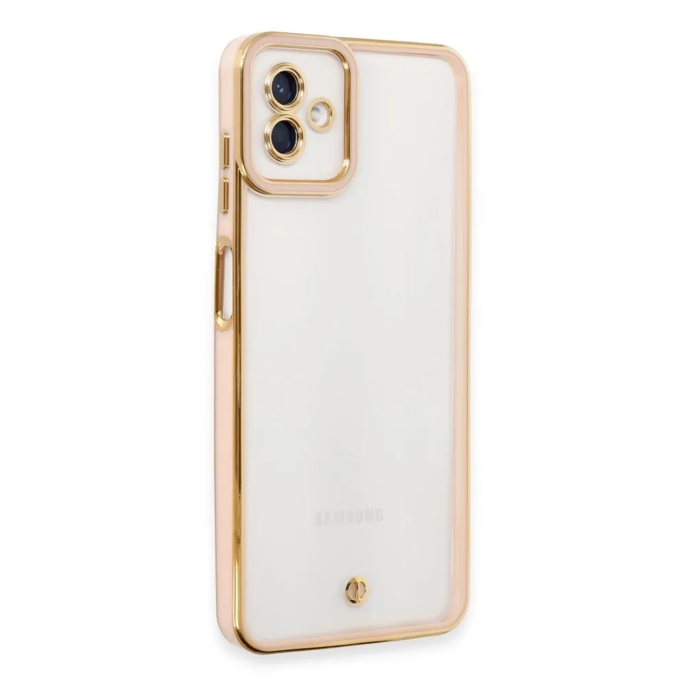 Newface Samsung Galaxy A04 Kılıf Liva Lens Silikon - Rose