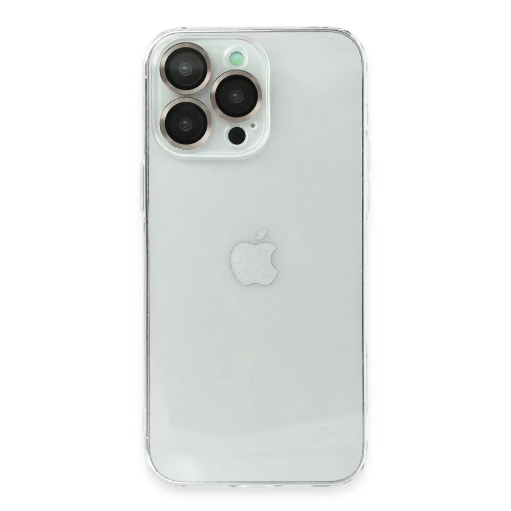 Newface Iphone 13 Pro Kılıf Luko Lens Silikon - Gold