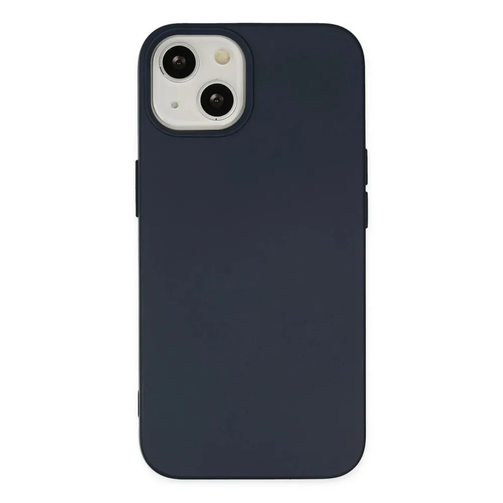 Newface Iphone 14 Kılıf Nano Içi Kadife Silikon - Lacivert