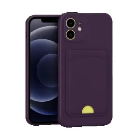 Newface Iphone 11 Kılıf Kelvin Kartvizitli Silikon - Derin Mor