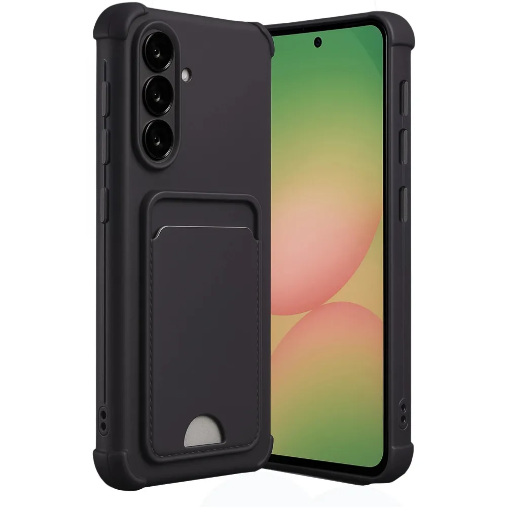 Newface Samsung Galaxy A36 Kılıf Kelvin Kartvizitli Silikon - Siyah