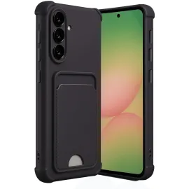 Newface Samsung Galaxy A36 Kılıf Kelvin Kartvizitli Silikon - Siyah