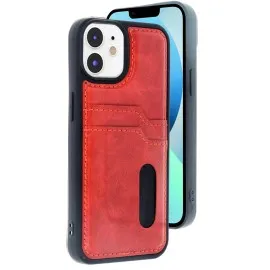 Newface Iphone 11 Kılıf Sara Kartvizitli Deri Kılıf - Kırmızı