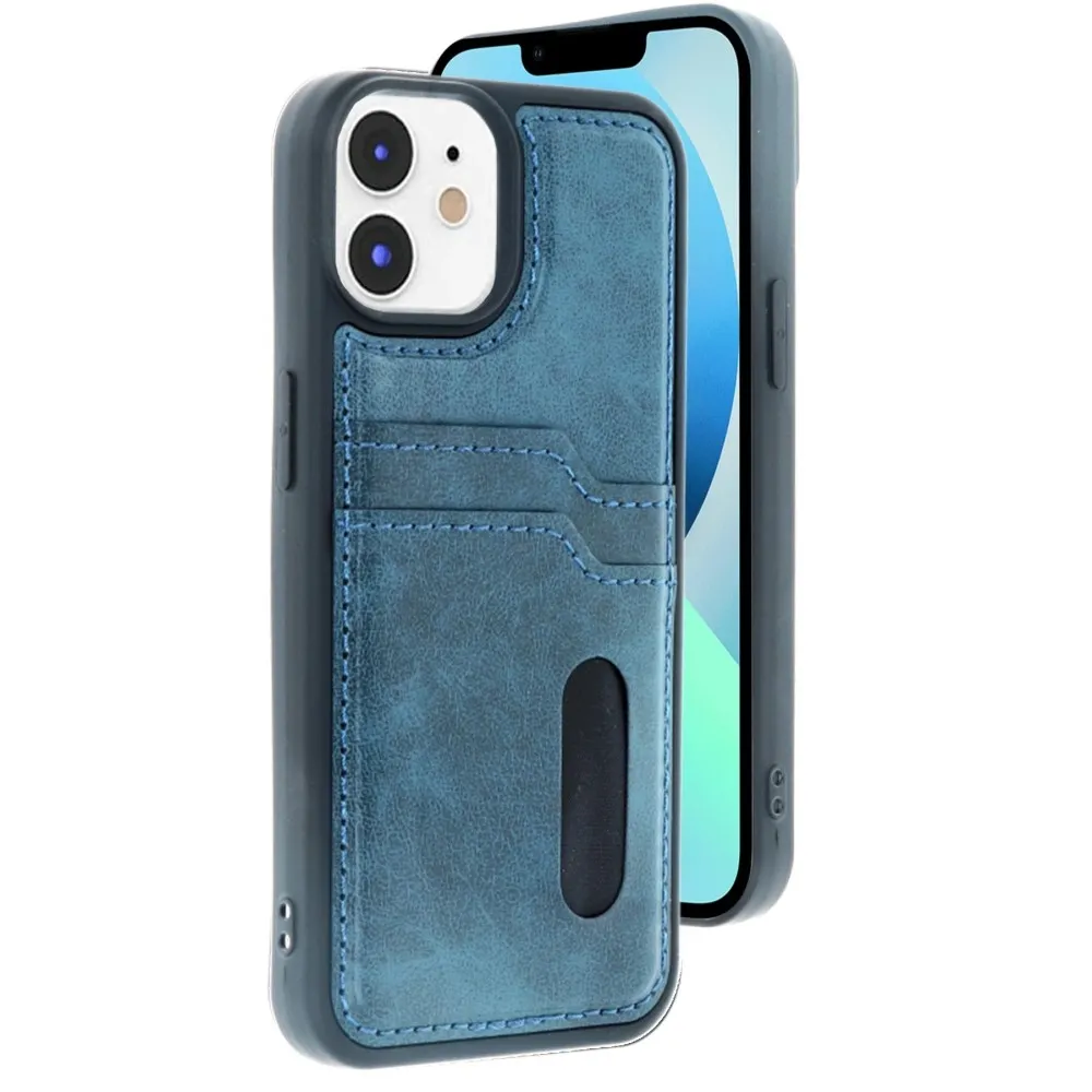 Newface Iphone 11 Kılıf Sara Kartvizitli Deri Kılıf - Lacivert