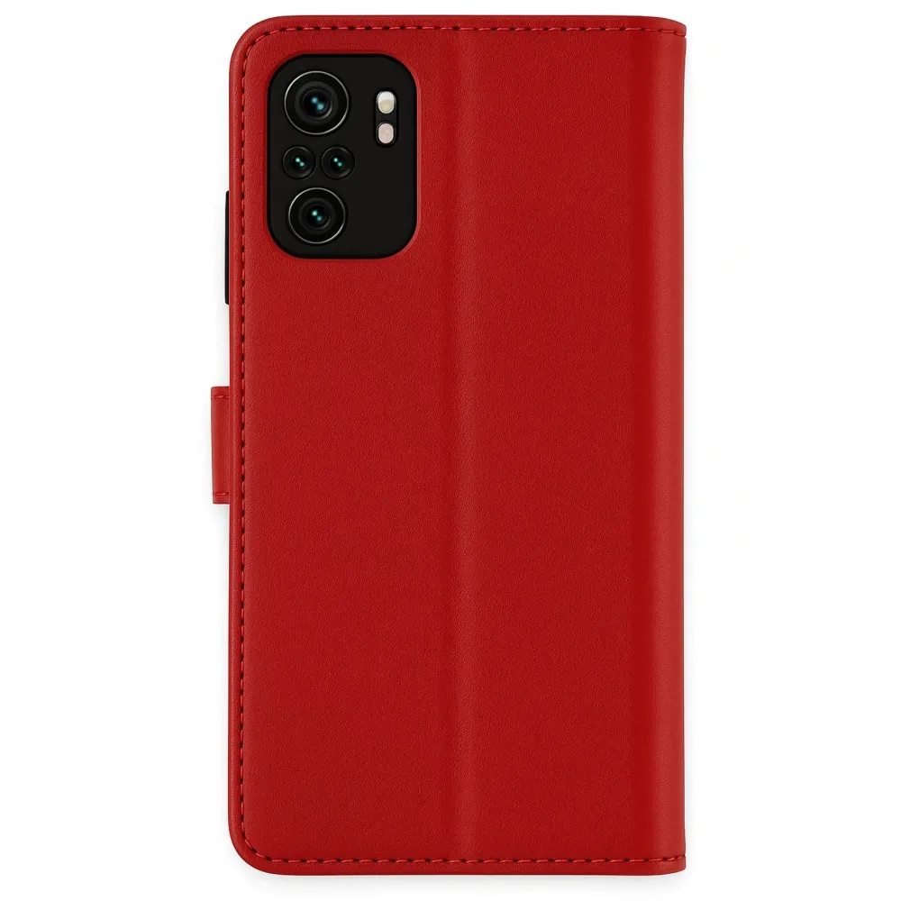 Newface Xiaomi Mi Note 10 Trend S Plus Kapaklı Kılıf - Kırmızı