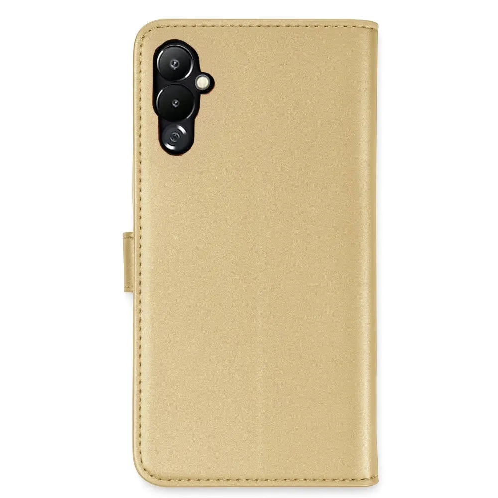 Newface Tecno Pova 4 Kılıf Trend S Plus Kapaklı Kılıf - Gold