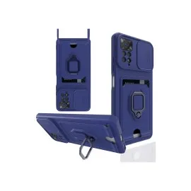 Newface Xiaomi Redmi Note 12 Pro 4G Kılıf Zuma Kartvizitli Yüzüklü Silikon - Lacivert