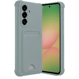 Newface Samsung Galaxy A36 Kılıf Kelvin Kartvizitli Silikon - Açık Yeşil