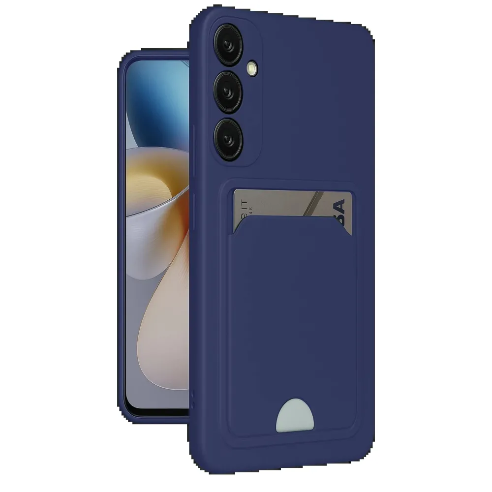 Newface Samsung Galaxy M15 Kelvin Kartvizitli Silikon - Lacivert