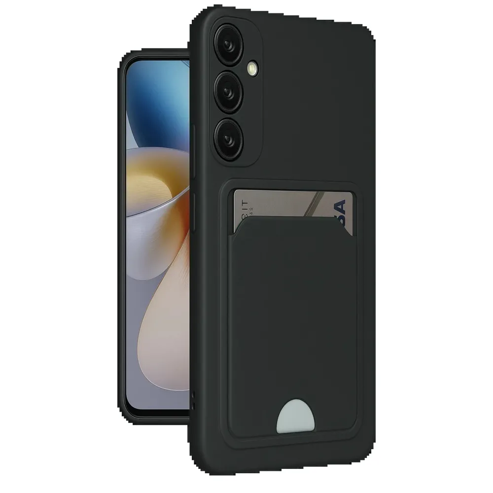 Newface Samsung Galaxy M15 Kelvin Kartvizitli Silikon - Siyah