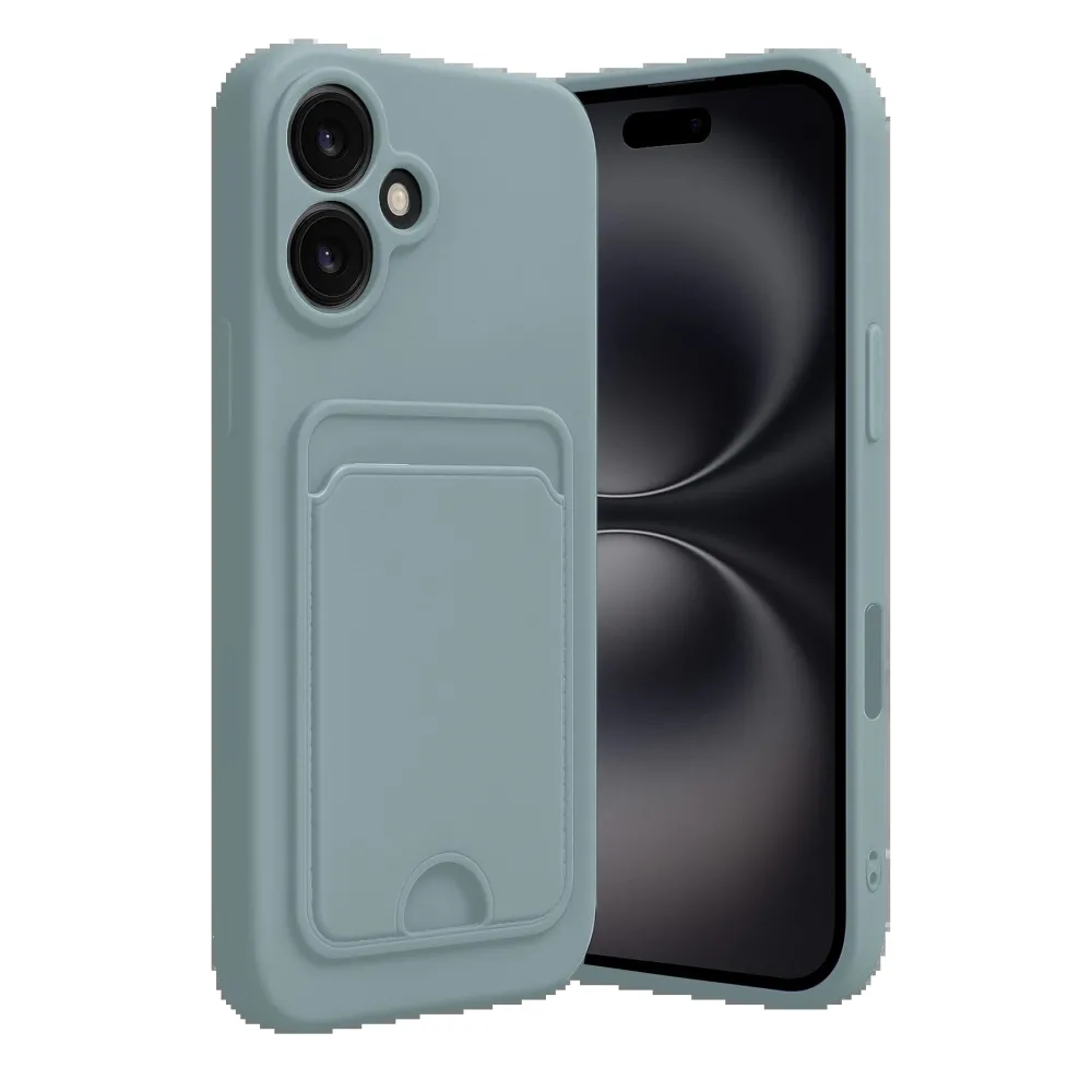 Newface Iphone 16 Kılıf Kelvin Kartvizitli Silikon - Açık Yeşil