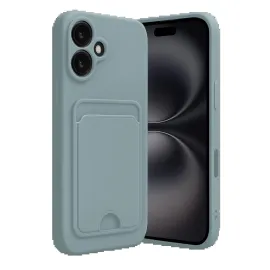 Newface Iphone 16 Kılıf Kelvin Kartvizitli Silikon - Açık Yeşil