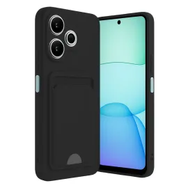 Newface Xiaomi Redmi 13 4G Kılıf Kelvin Kartvizitli Silikon - Siyah