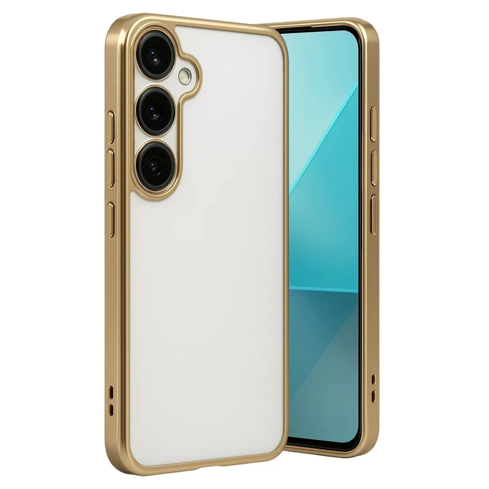 Newface Samsung Galaxy A24 4G Prime Kılıf Razer Lensli Silikon - Gold