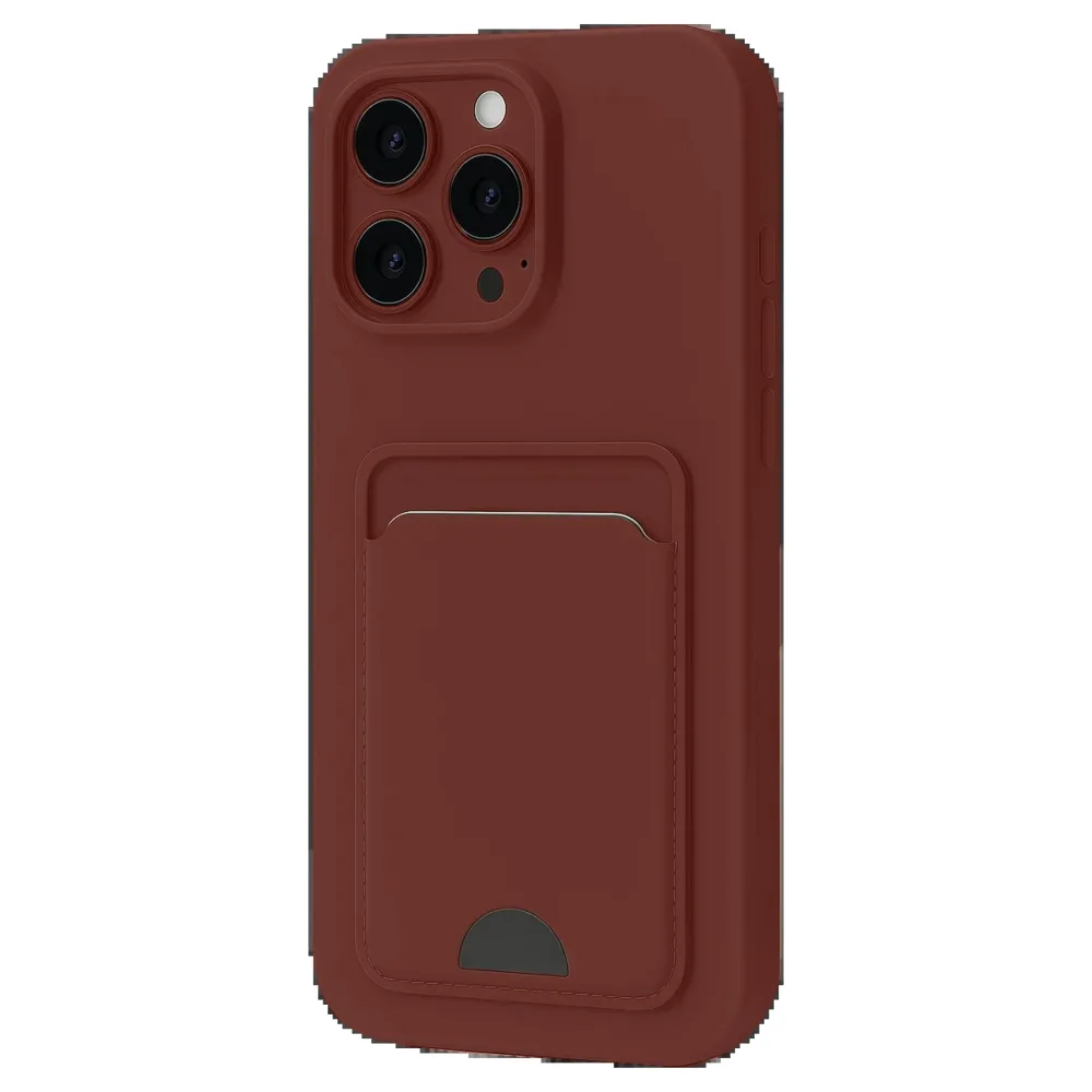 Newface Iphone 16 Pro Kılıf Kelvin Kartvizitli Silikon - Bordo