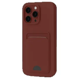 Newface Iphone 16 Pro Kılıf Kelvin Kartvizitli Silikon - Bordo