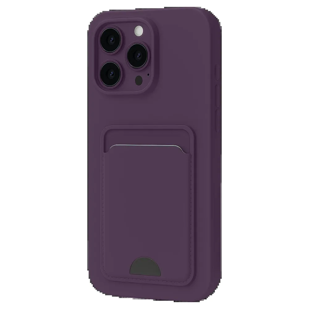 Newface Iphone 16 Pro Kılıf Kelvin Kartvizitli Silikon - Derin Mor