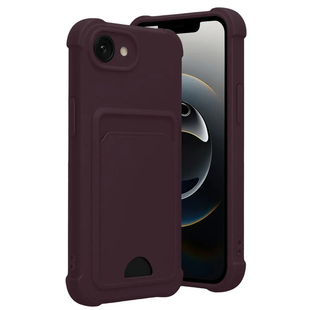 Newface Apple Iphone 16E Kelvin Kartvizitli Silikon - Derin Mor