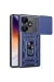 Newface Xiaomi Redmi 13 4G Kılıf Pars Lens Yüzüklü Silikon - Lacivert