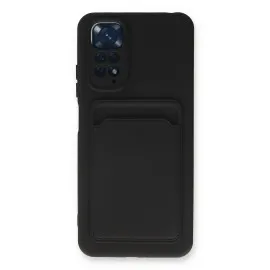 Newface Xiaomi Redmi Note 11 Kılıf Kelvin Kartvizitli Silikon - Siyah