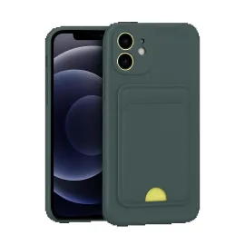 Newface Iphone 11 Kılıf Kelvin Kartvizitli Silikon - Koyu Yeşil