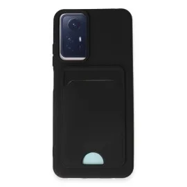 Newface Xiaomi Redmi Note 12S Kılıf Kelvin Kartvizitli Silikon - Siyah