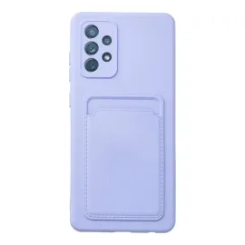 Newface Samsung Galaxy A72 Kılıf Kelvin Kartvizitli Silikon - Lila