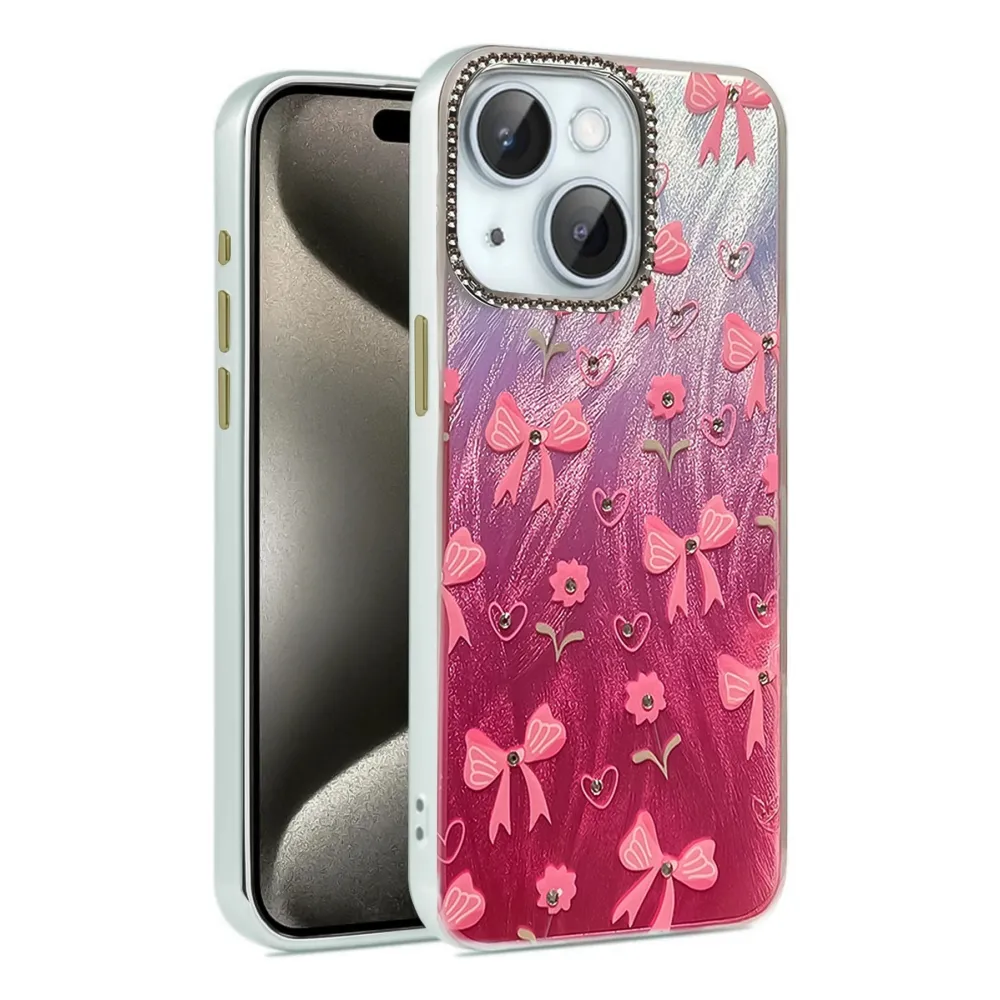 Newface Iphone 15 Kılıf Blade Aynalı Desenli Kapak - Desen 3