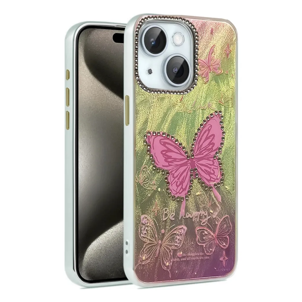 Newface Iphone 15 Kılıf Blade Aynalı Desenli Kapak - Desen 5