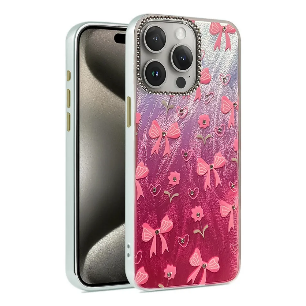 Newface Iphone 15 Pro Max Kılıf Blade Aynalı Desenli Kapak - Desen 3