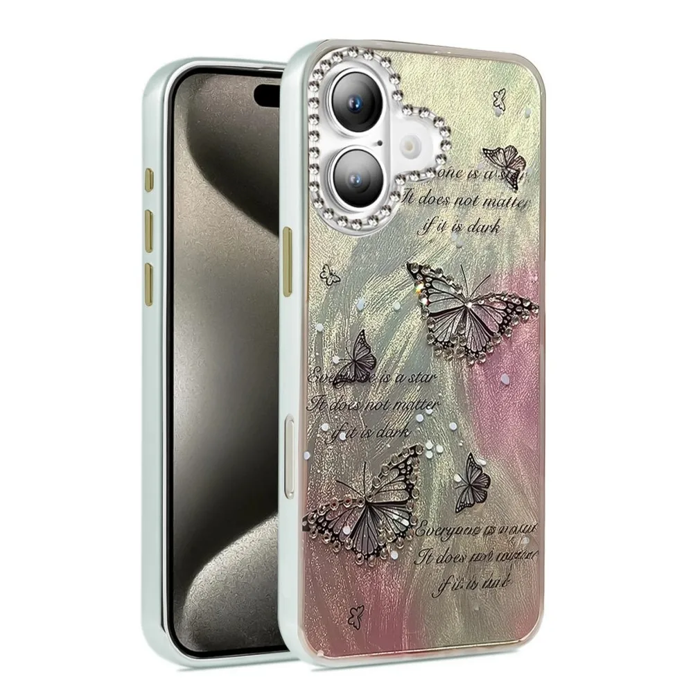 Newface Iphone 16 Kılıf Blade Aynalı Desenli Kapak - Desen 6