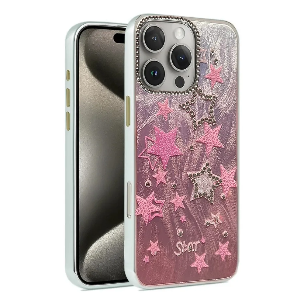 Newface Iphone 16 Pro Kılıf Blade Aynalı Desenli Kapak - Desen 7