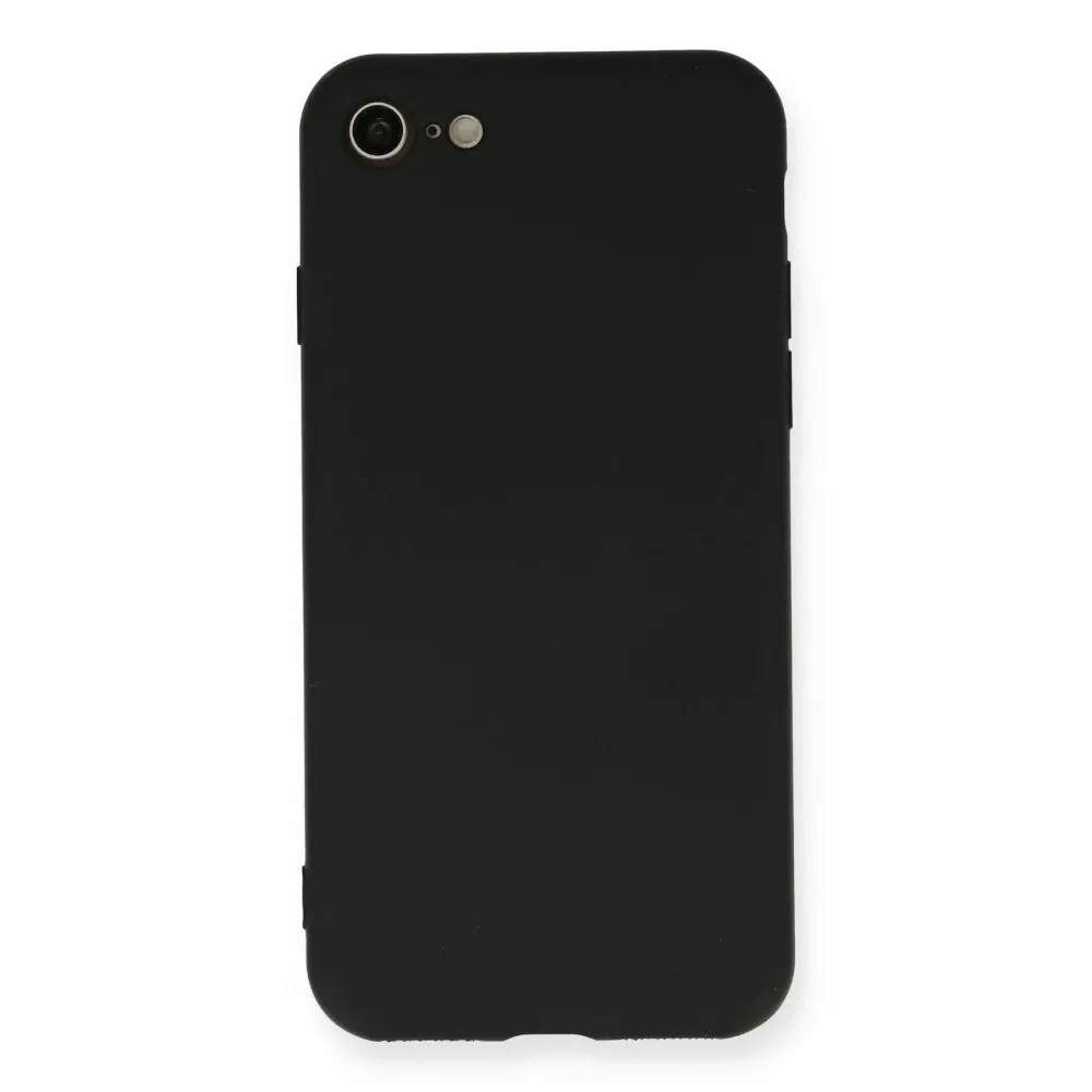Newface iPhone 7 Kılıf Nano içi Kadife Silikon - Siyah