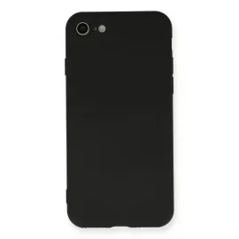 Newface iPhone 7 Kılıf Nano içi Kadife Silikon - Siyah