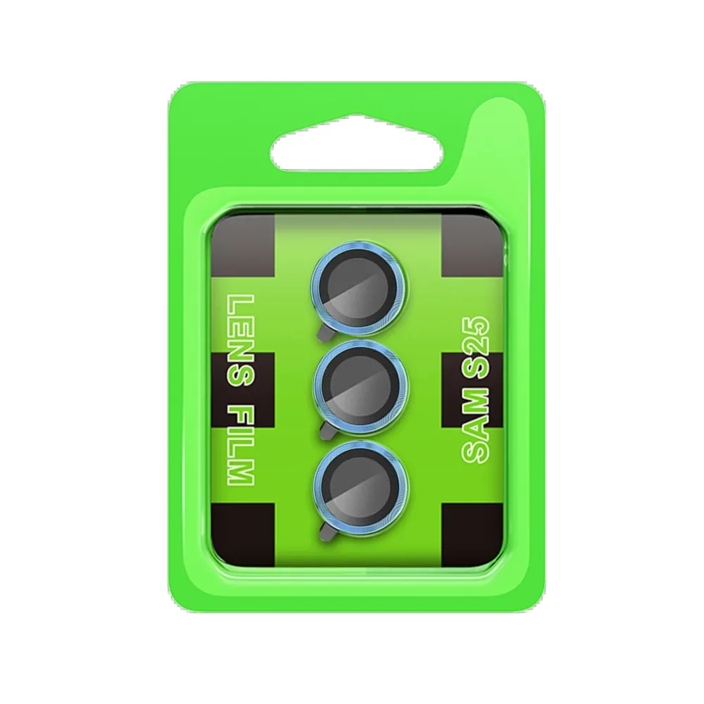 Newface Samsung Galaxy S25 Raze Metal Kamera Lens - Mavi