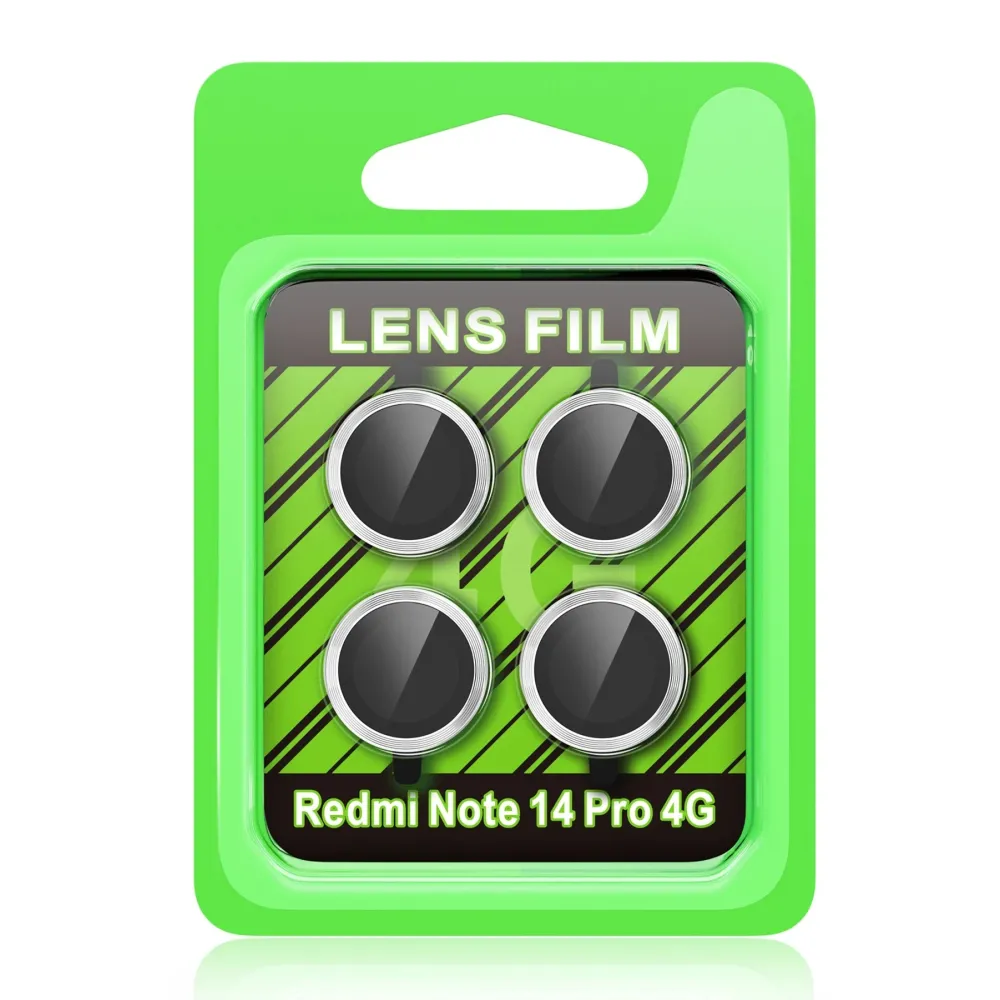 Newface Xiaomi Redmi Note 14 Pro 4G Raze Metal Kamera Lens - Gümüş