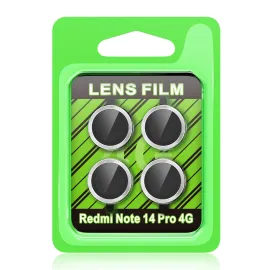 Newface Xiaomi Redmi Note 14 Pro 4G Raze Metal Kamera Lens - Gümüş