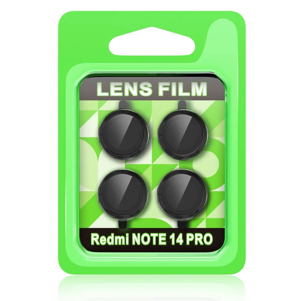 Newface Xiaomi Redmi Note 14 Pro 5G Raze Metal Kamera Lens - Siyah