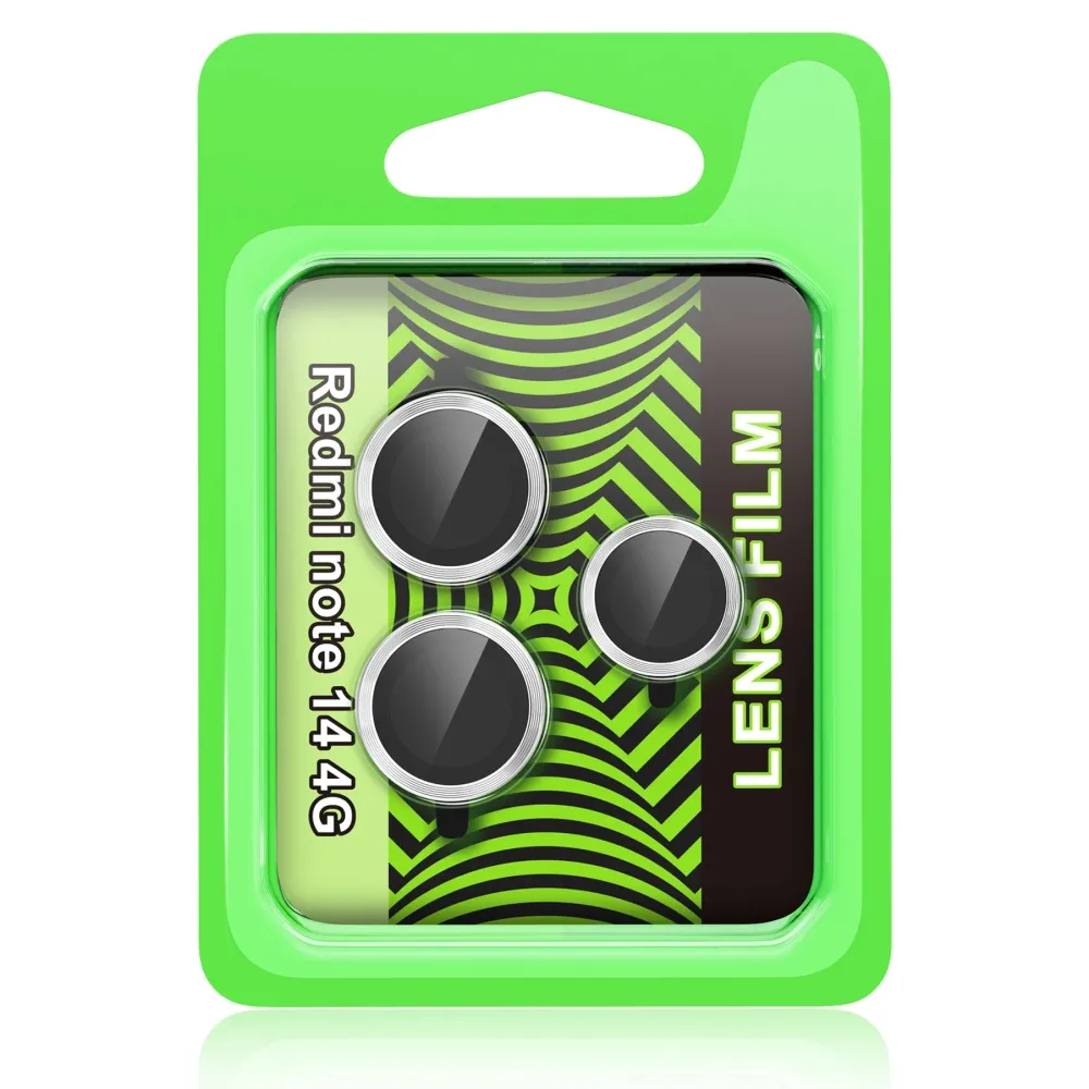 Newface Xiaomi Redmi Note 14 4G Raze Metal Kamera Lens - Gümüş