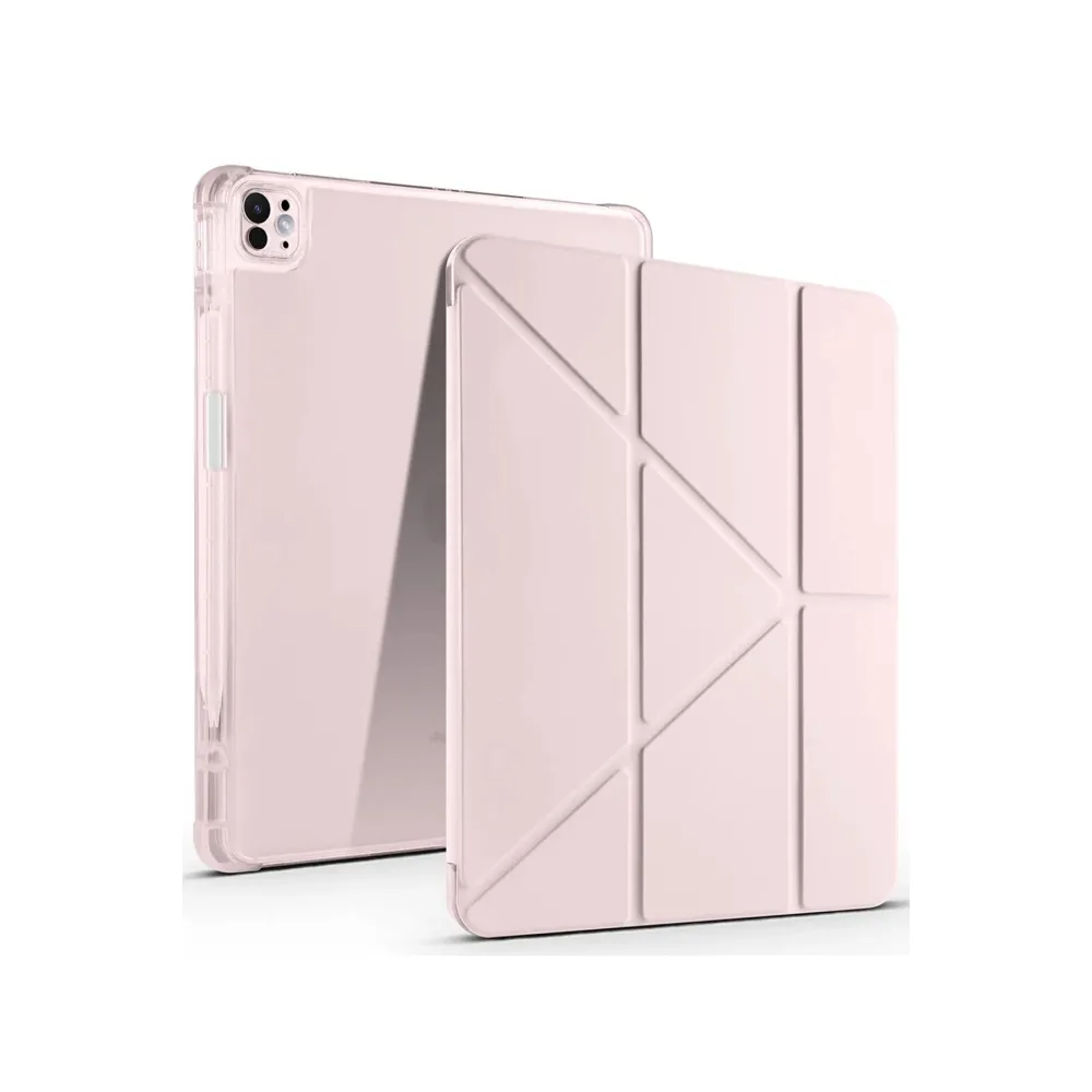Newface Ipad Air 13 (2024) Kılıf Kalemlikli Mars Tablet Kılıfı - Rose Gold