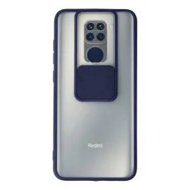 Newface Xiaomi Redmi Note 9 Kılıf Palm Buzlu Kamera Sürgülü Silikon - Lacivert