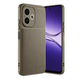 Newface Oppo A5 Pro 4G Kılıf Auto Focus Karbon Kapak - Kahverengi