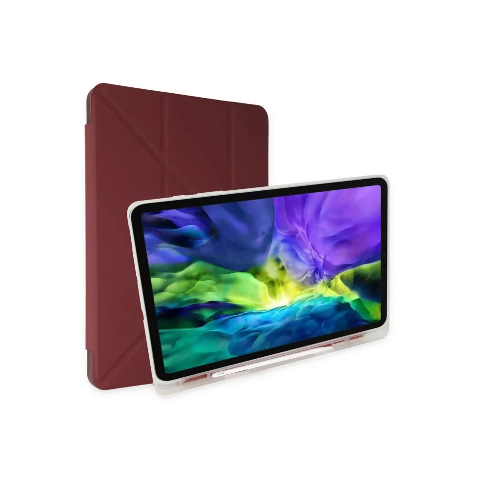 Newface Samsung Galaxy P610 Tab S6 Lite 10.4 Kılıf Kalemlikli Mars Tablet Kılıfı - Mor